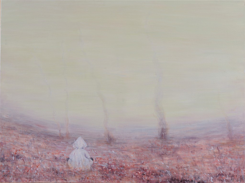 《罂粟色的记忆》，布上油画，60X80cm ，薛扬，2017年
