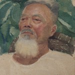 Bai Tongxu 白统绪，Old Worker 二七老工人，Watercolor on Paper 纸本水彩，17.5 x 24.5 cm, 1960_副本