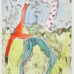 Beezy Bailey 比兹.贝利，The Dancers 舞者，Hand Coloured Etching 手绘彩色蚀刻， 39.5 x 28 cm, 2001_副本