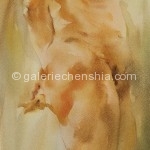 Chen Guoqing 陈国庆，Female Body 女人体，Watercolor on Paper 纸本水彩，66 x 28 cm, 2004_副本