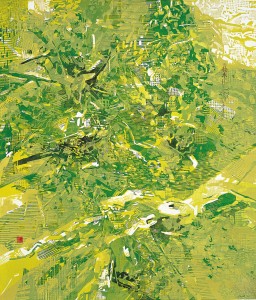 张广慧《云南景东秘境之二·黄草岭》 套色木刻   77×66cm  2006